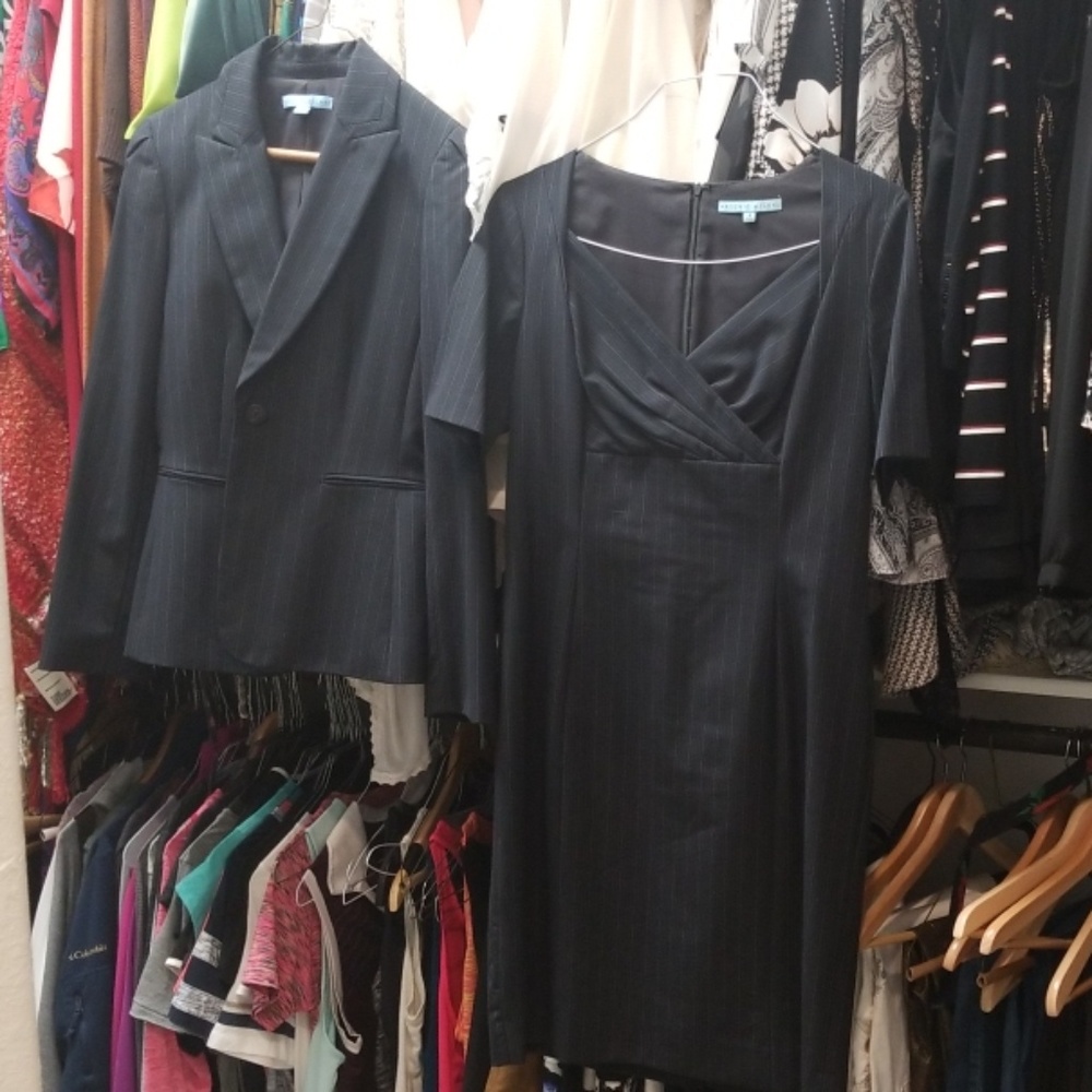 Black dress with matching jacket